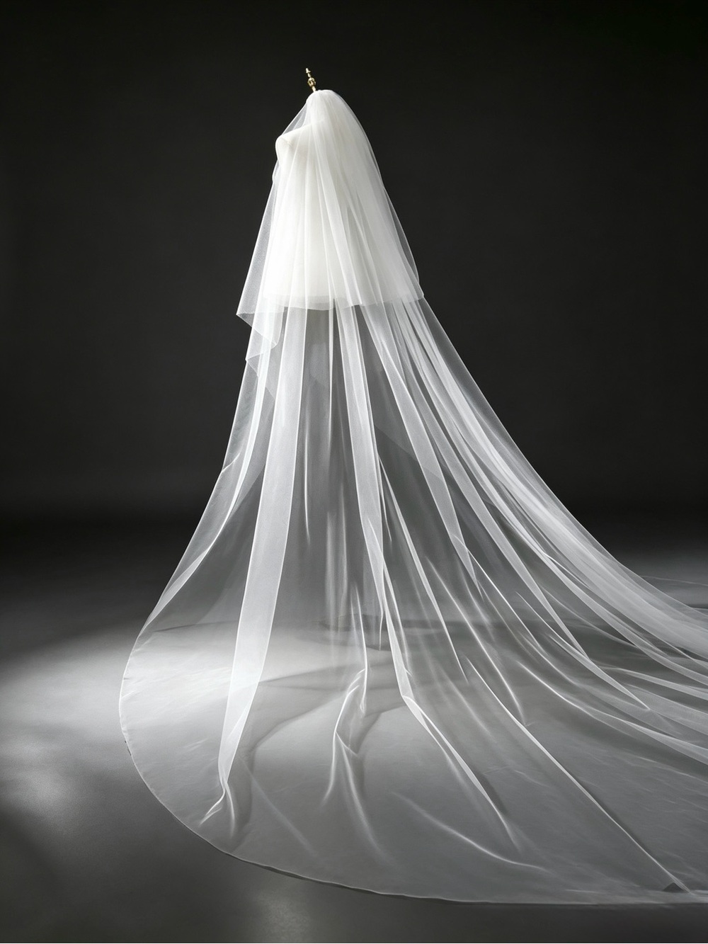 White Bridal Veil - Two-Tier Wedding Veil